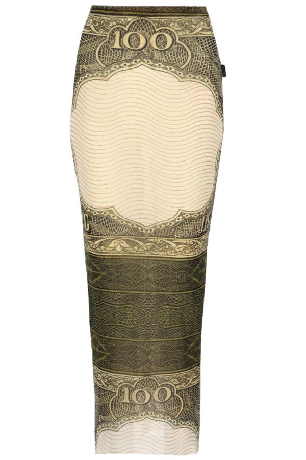 Jean Paul Gaultier Long Skirt With Cartouche Print - Multicolour