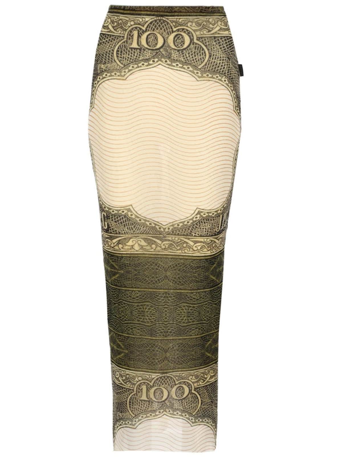 Jean Paul Gaultier Long Skirt With Cartouche Print - Multicolour - Image 1 of 4