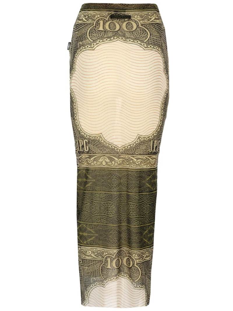 Jean Paul Gaultier Long Skirt With Cartouche Print - Multicolour