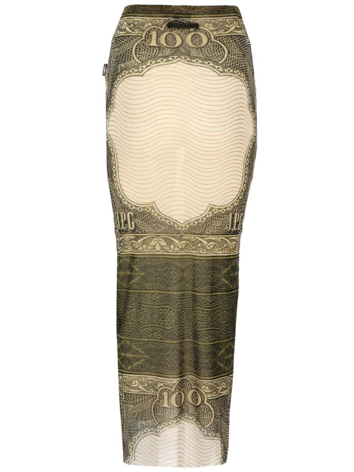 Jean Paul Gaultier Long Skirt With Cartouche Print - Multicolour - Image 3 of 4