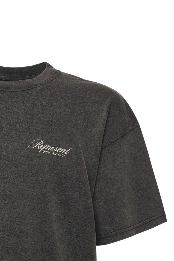 Represent Owners Club Script Cotton T-Shirt - Vintage Grey