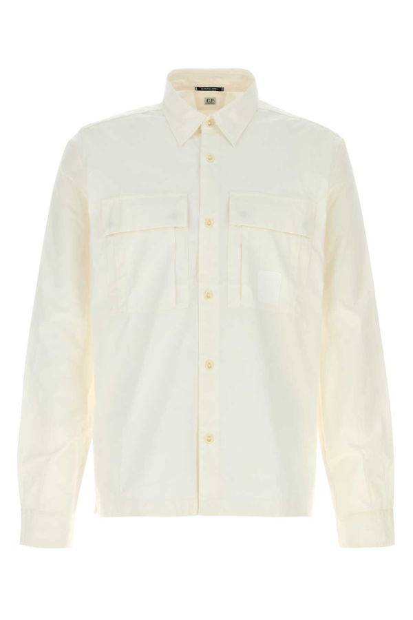 C.P. Company Ivory Poplin Shirt - Gauze White