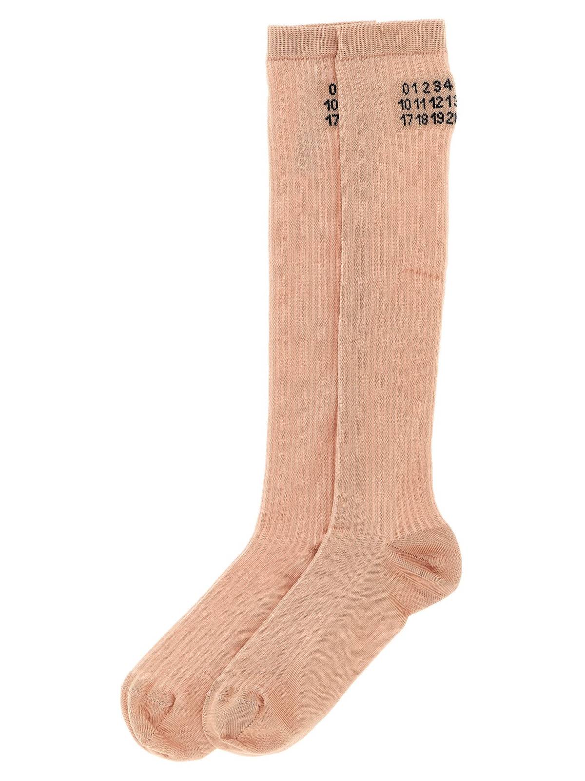MM6 Maison Margiela Bootleg Socks - Pink - Image 2 of 3