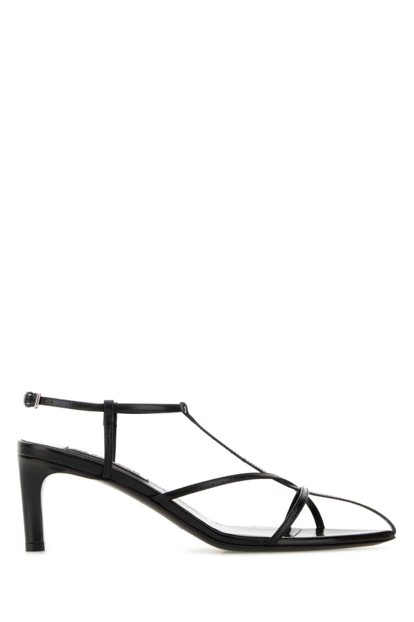 Jil Sander Leather Sandals - Black
