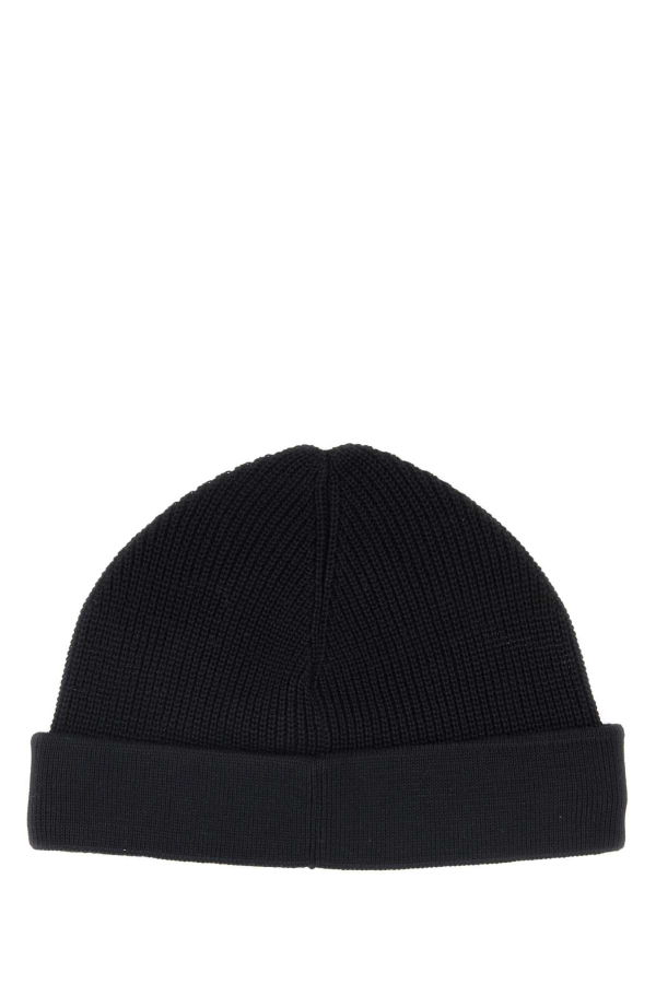 C.P. Company Cotton Beanie Hat - Black