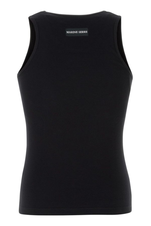 MARINE SERRE Moon Cotton Tank Top - Black