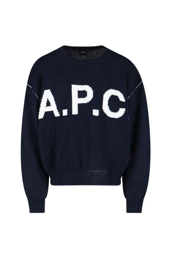 A.P.C. Logo Sweater - Blue