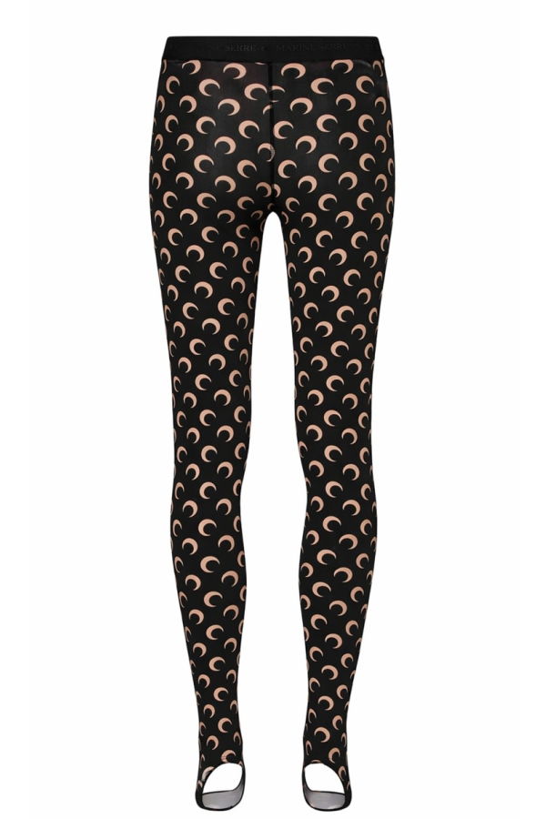 MARINE SERRE Moon Leggings - Black