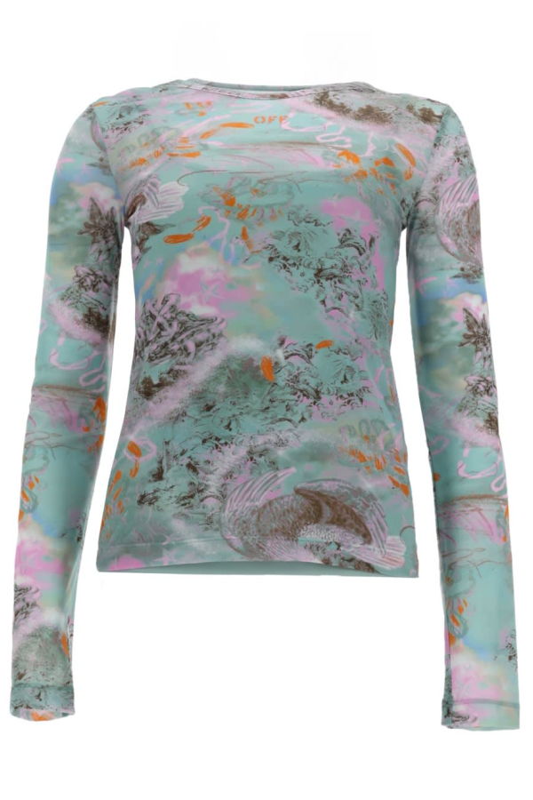 Off-White Top Light Jer Storytel Fleece - Multicolour