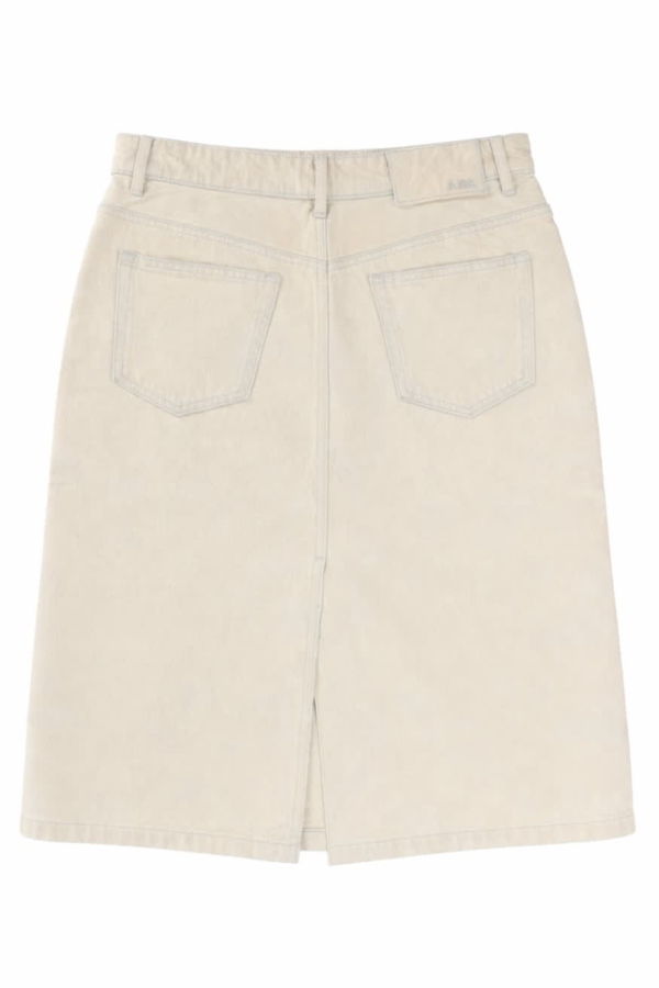 A.P.C. Denim Midi Skirt - Powder