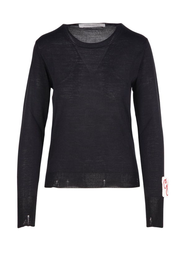 Golden Goose Distressed Effect Knit Jumper - Black