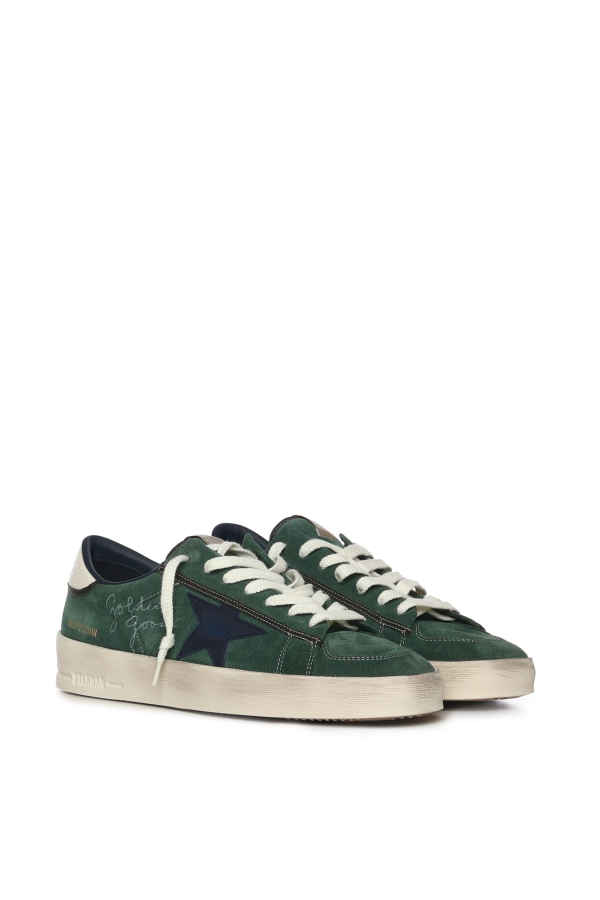 Golden Goose Stardan Leather Sneaker Sneakers - Green/Blue/White