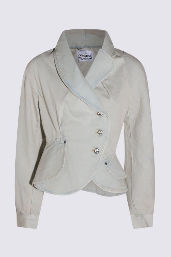 Vivienne Westwood Light Grey Cotton Blazer - Blue