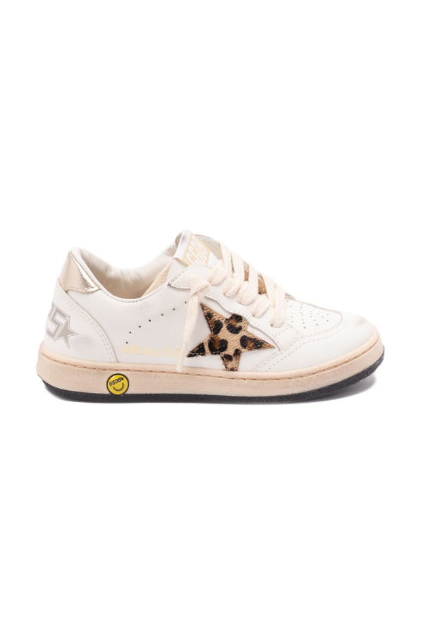 KIDS Golden Goose Ball Star Sneakers - White