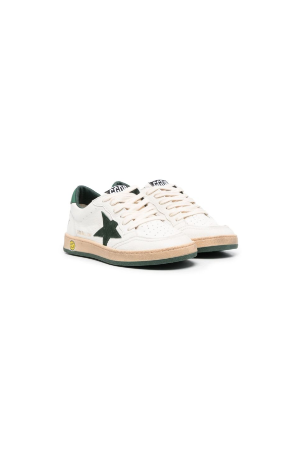 KIDS Golden Goose Ball Star Sneakers - White