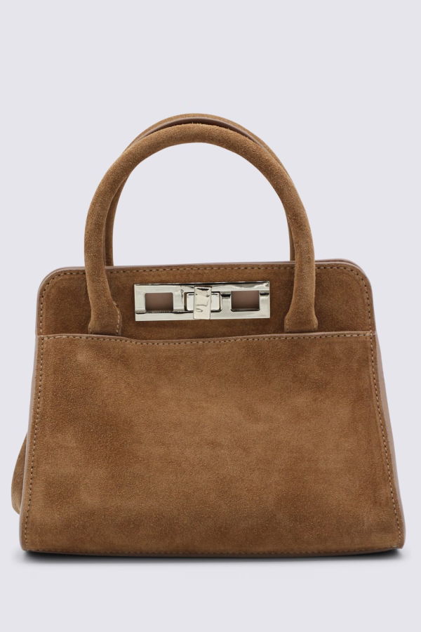 Fabiana Filippi Leather Top Handle Bag - Brown