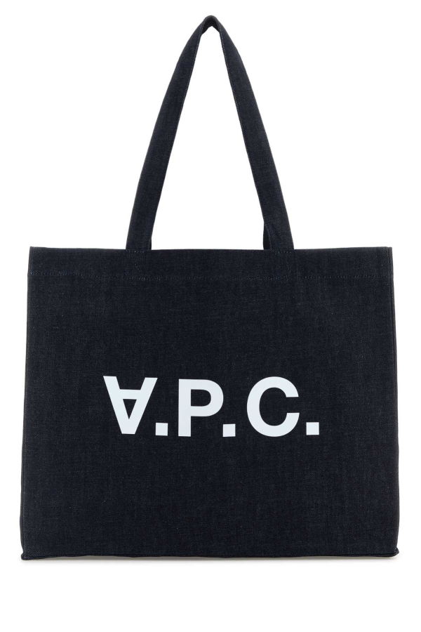 A.P.C. Denim Daniela Shopping Bag Tote - Indigo