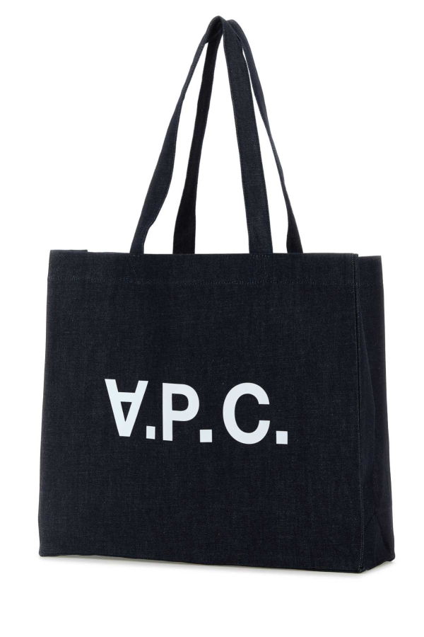 A.P.C. Denim Daniela Shopping Bag Tote - Indigo