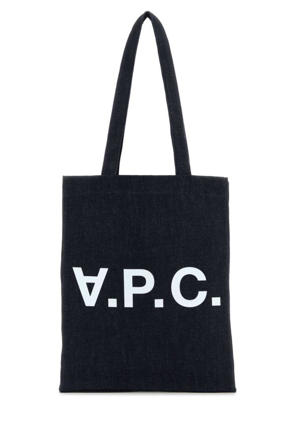 A.P.C. Denim Laure Shopping Bag Tote - Indigo