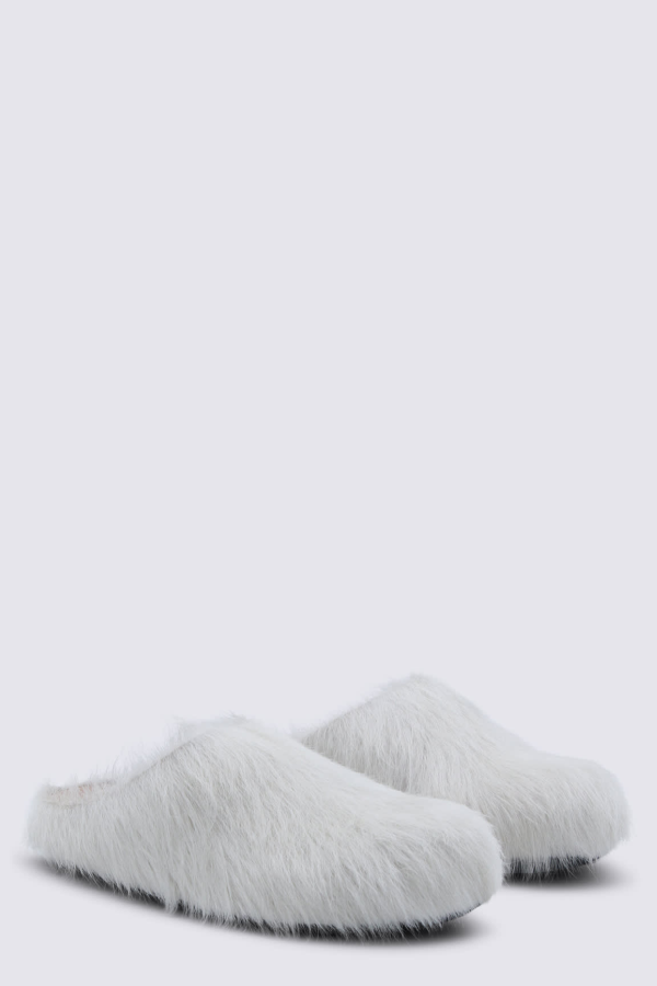 Marni Leather Sandals - Natural White