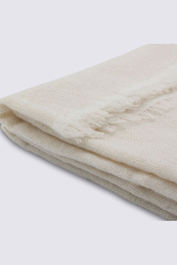 Fabiana Filippi White Cashmere Scarf - Burro