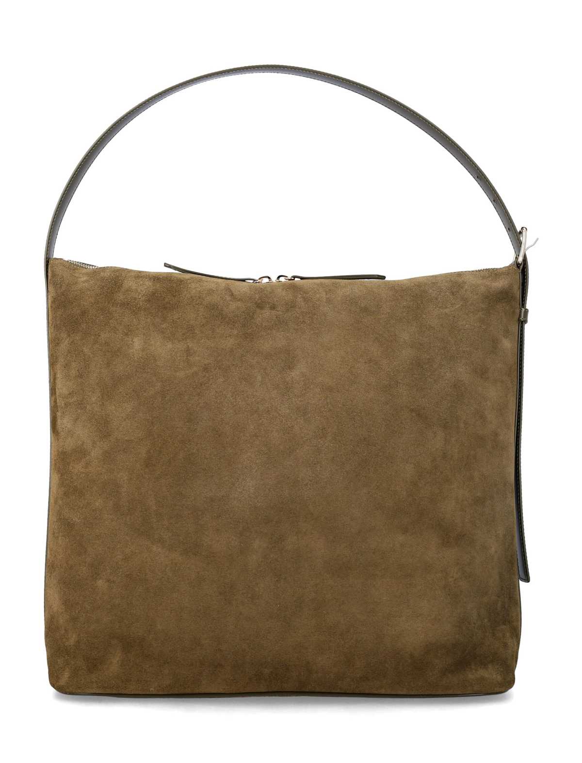 A.P.C. Vera Maxi Suede Shoulder Bag - Dark Khaki - Image 3 of 3