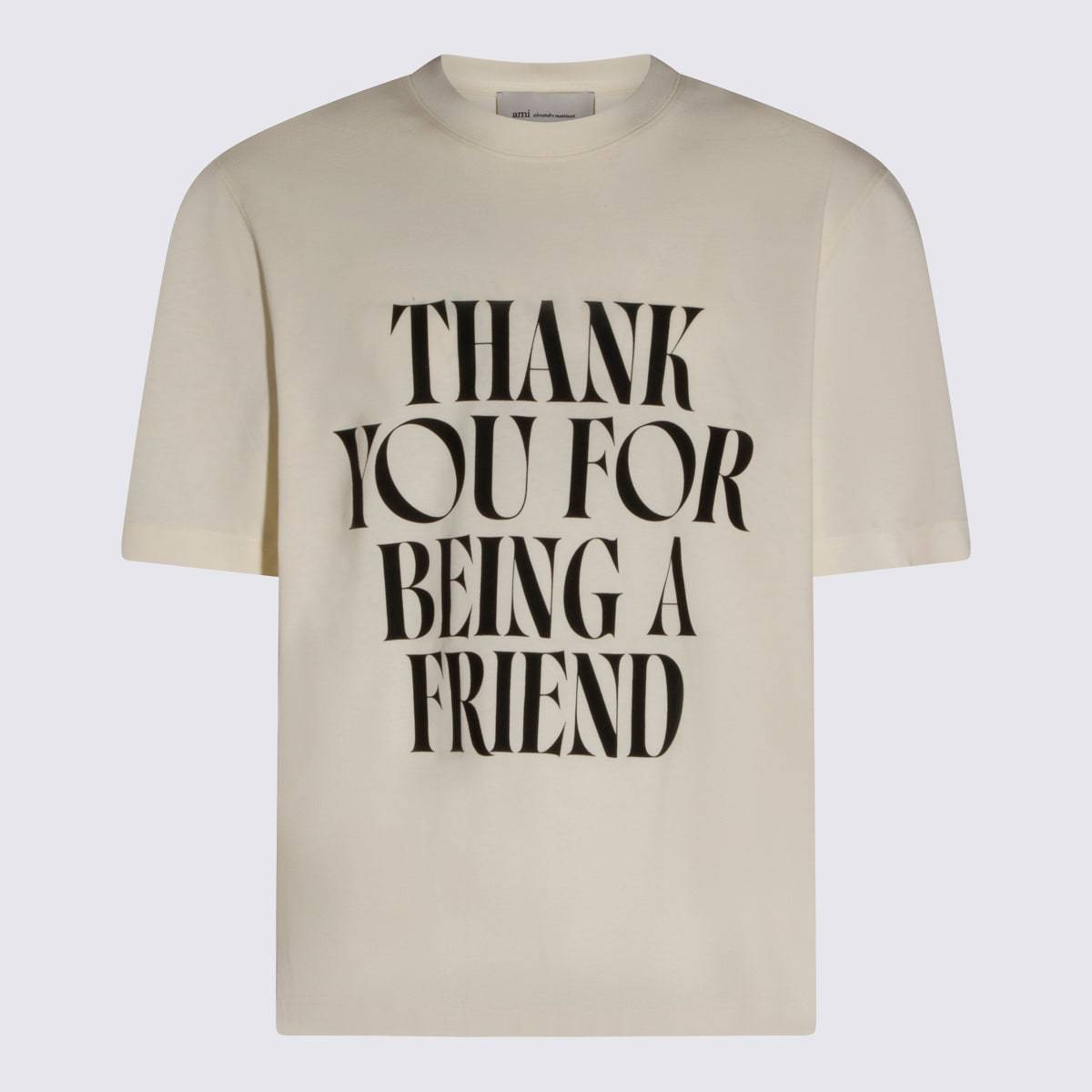 Ami Alexandre Mattiussi Off White Cotton T-Shirt - Beige - Image 1 of 3