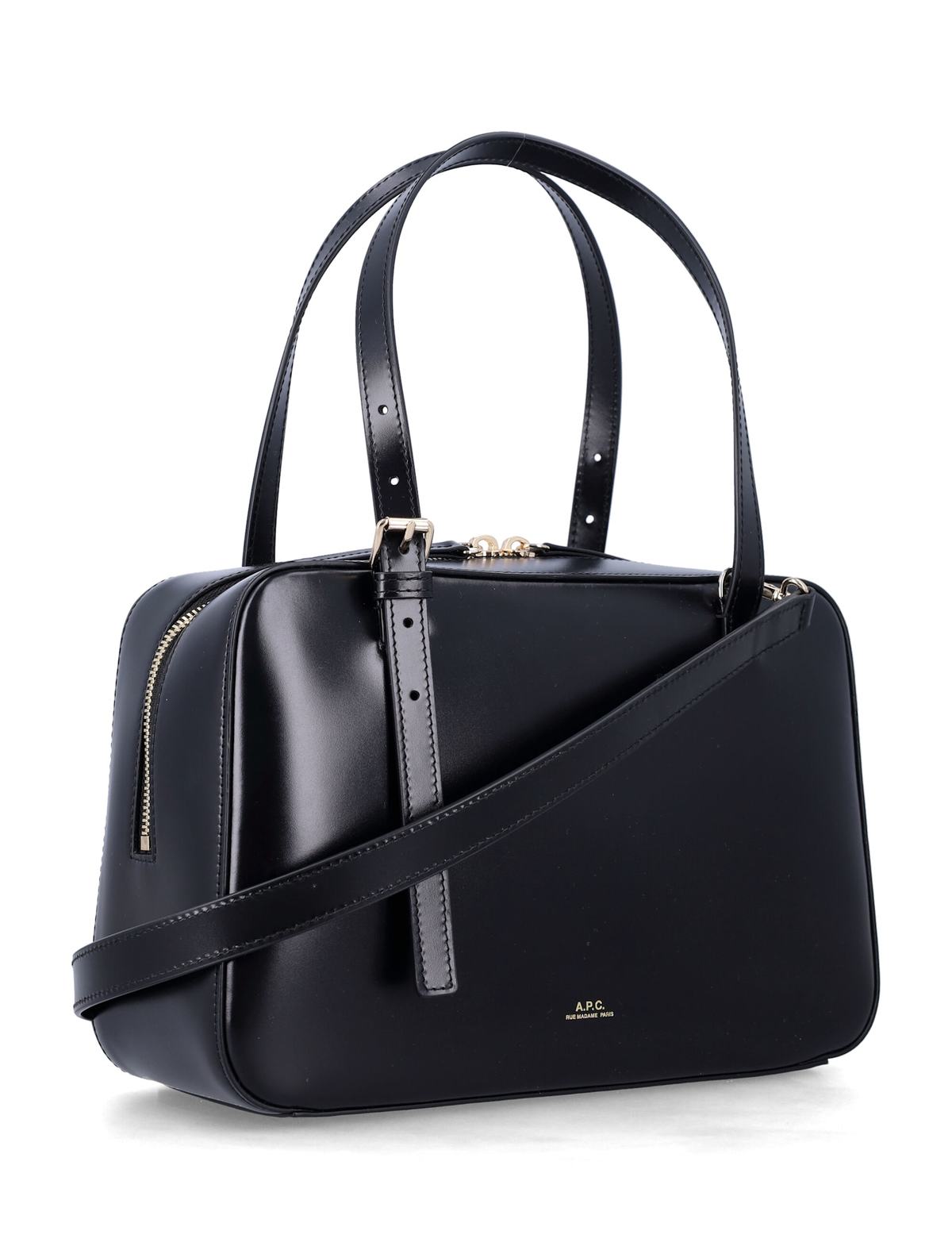 A.P.C. Virginie Leather Box Bag - Black - Image 2 of 3