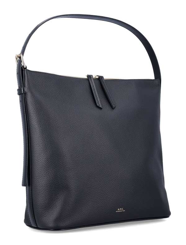 A.P.C. Vera Leather Shoulder Bag - Black