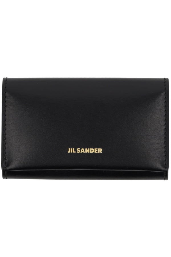Jil Sander Leather Keychain Clutch Bag - Black
