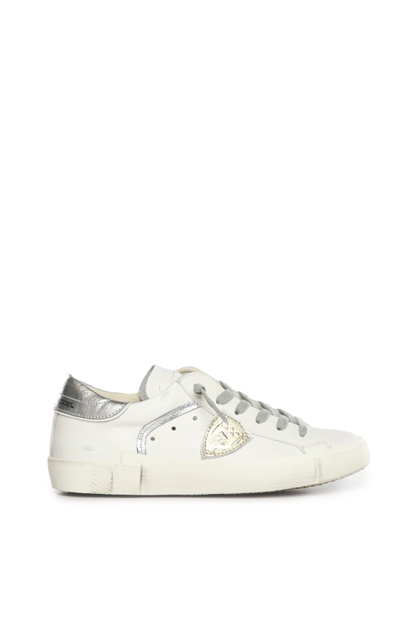 Philippe Model Prsx Leather Sneakers - White / Silver