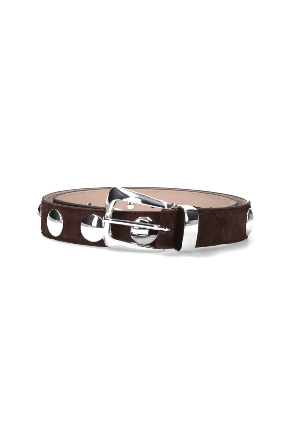 khaite Benny Studs Belt - Brown