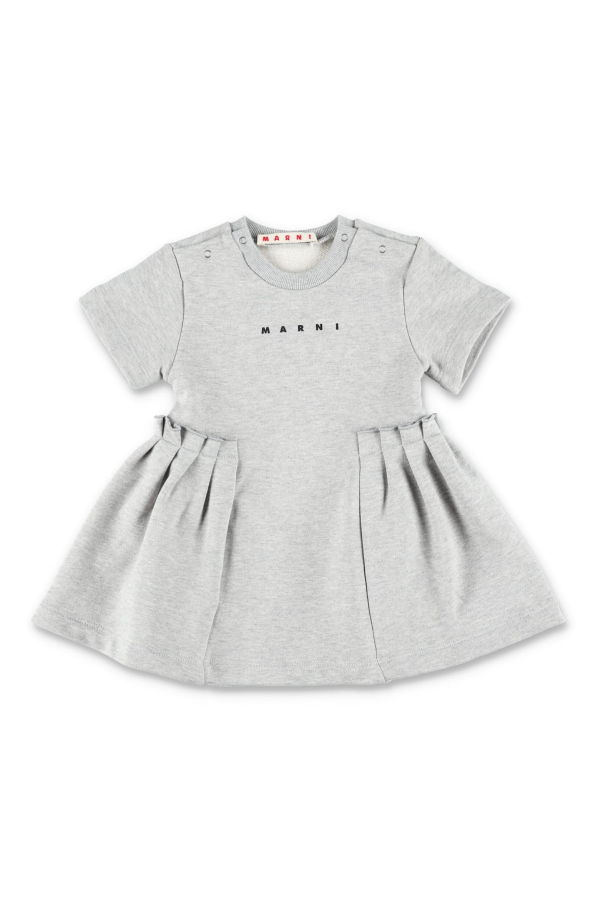 KIDS Marni Cotton Baby Sweatdress Dress - Gray