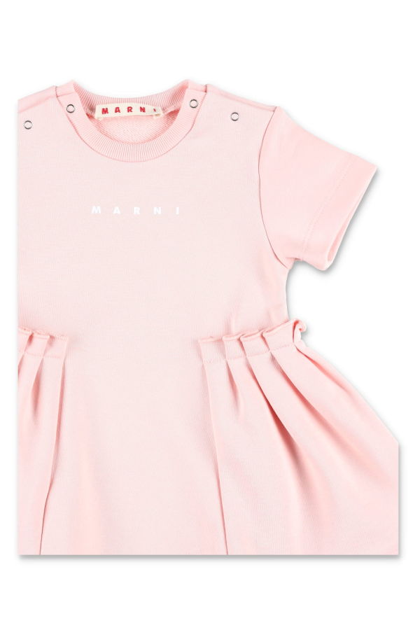 KIDS Marni Cotton Baby Sweatdress Dress - Pink