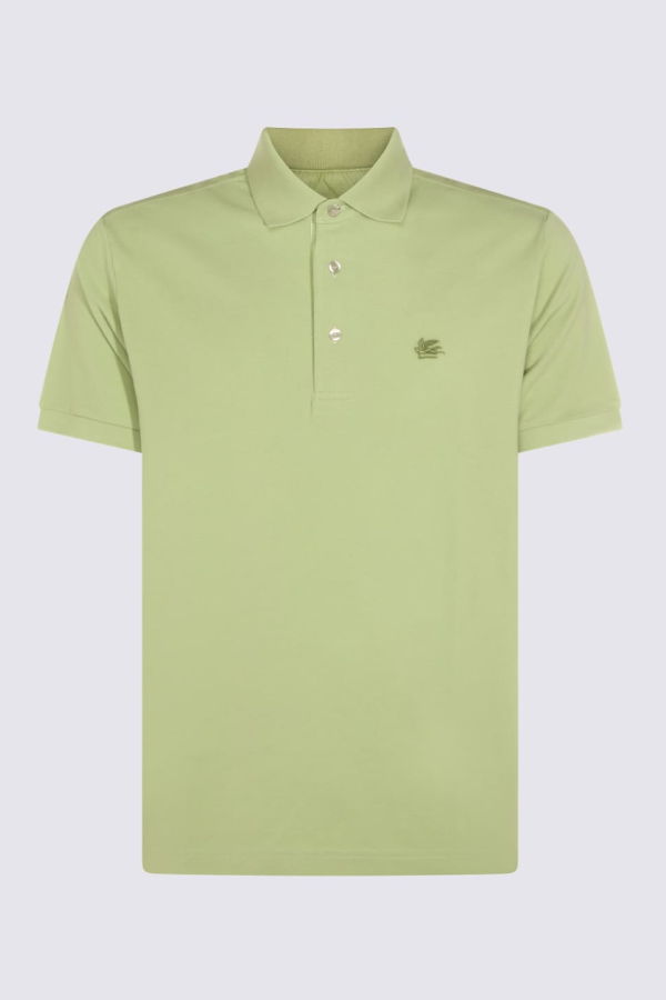 Etro Lime Cotton Polo Shirt - Lime