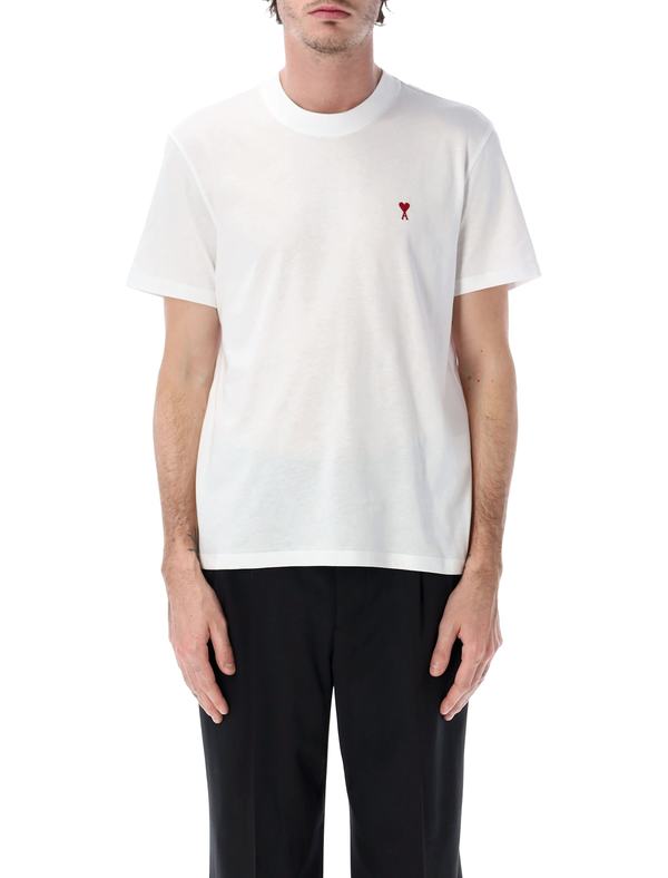 Ami Alexandre Mattiussi Ami Paris Organic Cotton Ami De Coeur T-Shirt - Blanc