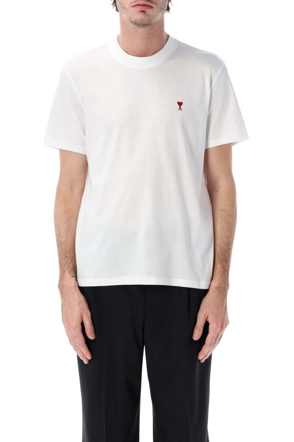 Ami Alexandre Mattiussi Ami Paris Organic Cotton Ami De Coeur T-Shirt - Blanc