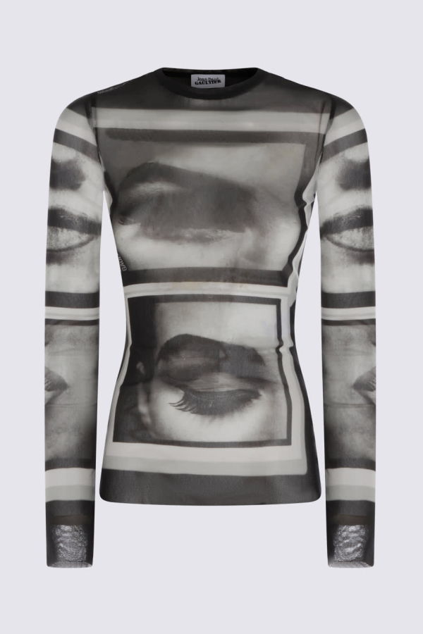 Jean Paul Gaultier Black and White Tank Top - BLACK/GREY/WHITE