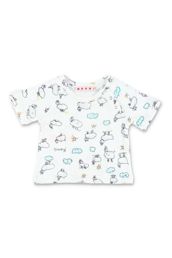 KIDS Marni Printed Cotton Newborn Set - White