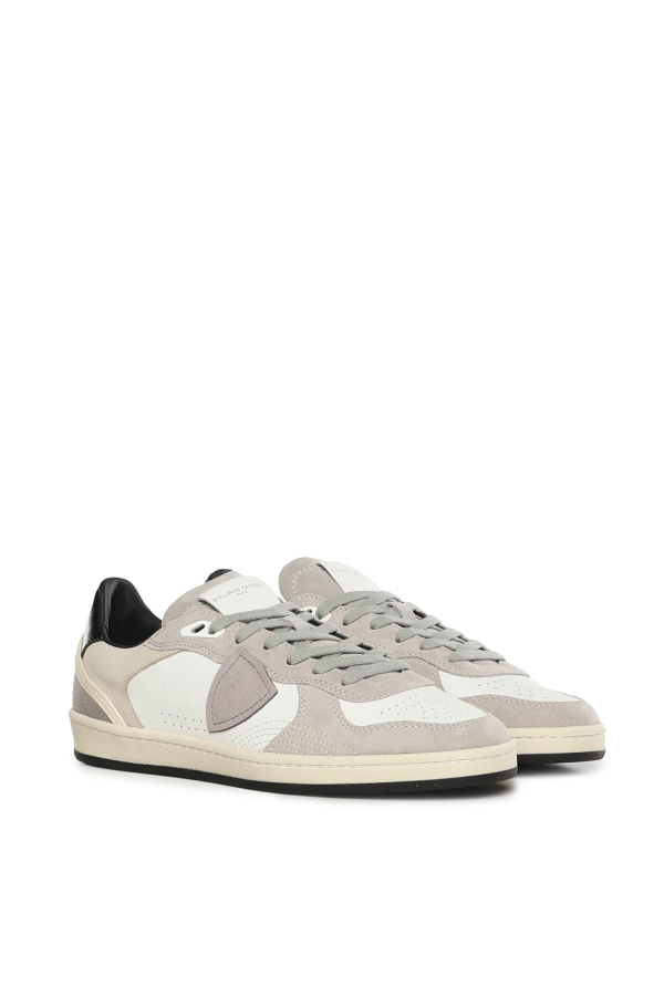 Philippe Model Pgal Leather Sneakers - White/Taupe/Black