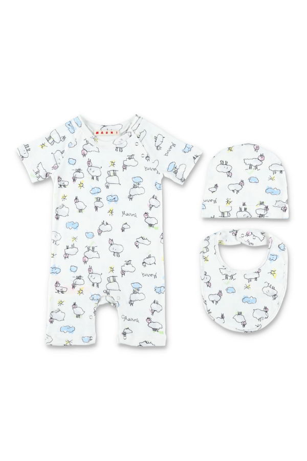 KIDS Marni Printed Newborn Gift Set - White