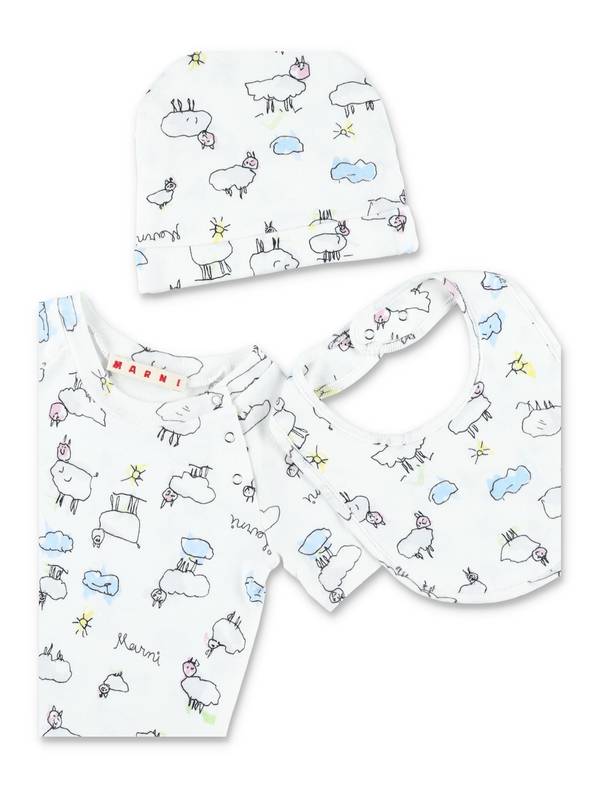 KIDS Marni Printed Newborn Gift Set - White
