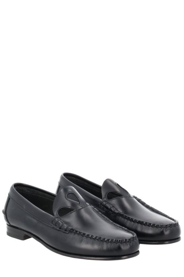 Hereu Moccasin With Cut-out Detail Shoes - Black