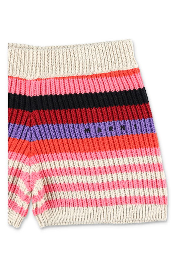 KIDS Marni Striped Cotton Knit Culottes - Multi
