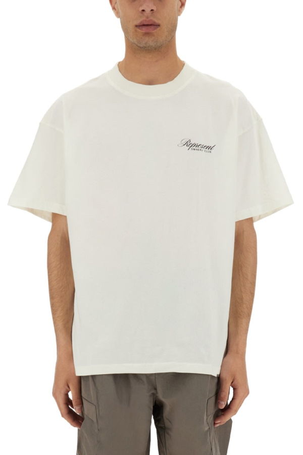 Represent Owners Club Script T-Shirt - White