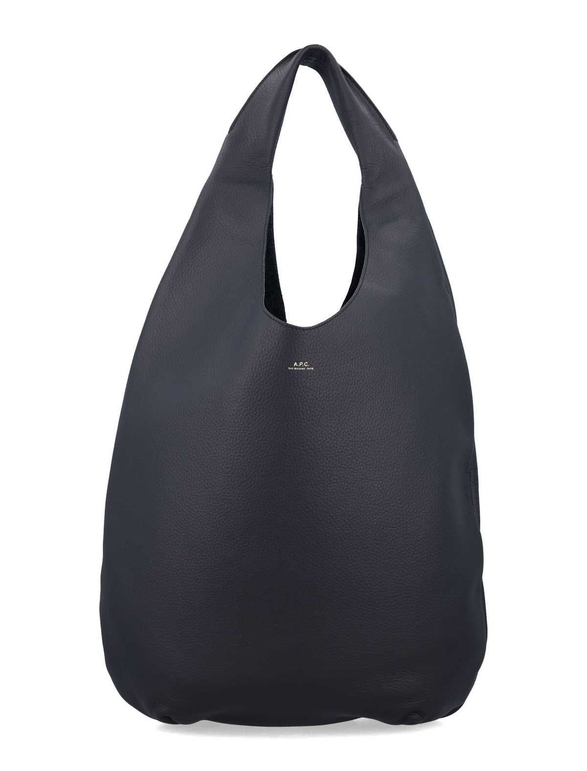 A.P.C. Le Neige Grained Leather Handbag - Black - Image 1 of 3