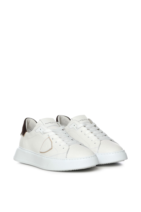 Philippe Model Temple Leather Sneaker - White