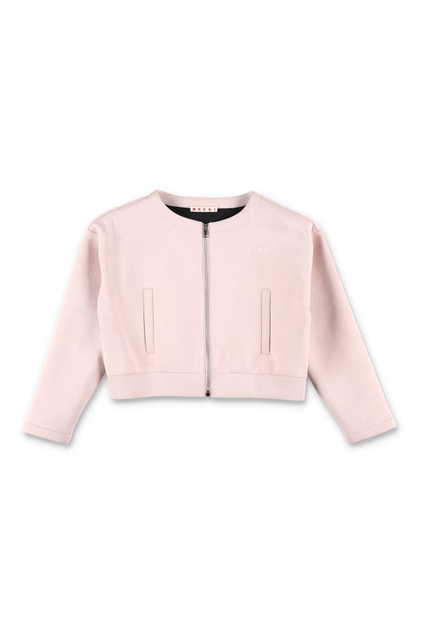 KIDS Marni Zip Cropped Jacket - Pink