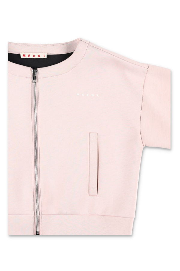KIDS Marni Zip Cropped Jacket - Pink