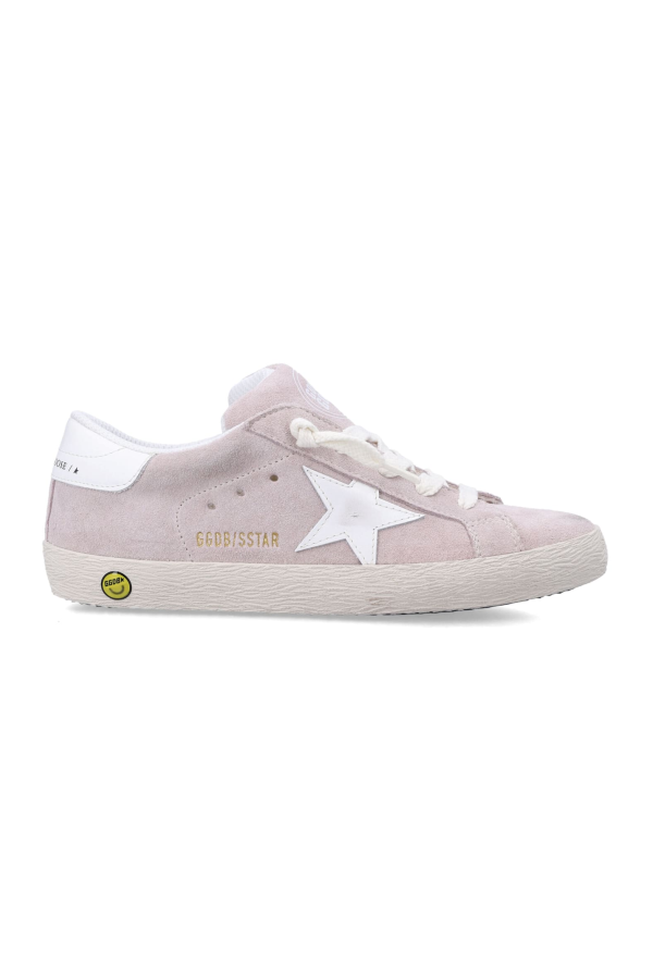 KIDS Golden Goose Super-Star Pink Suede Sneakers - Light Pink/White